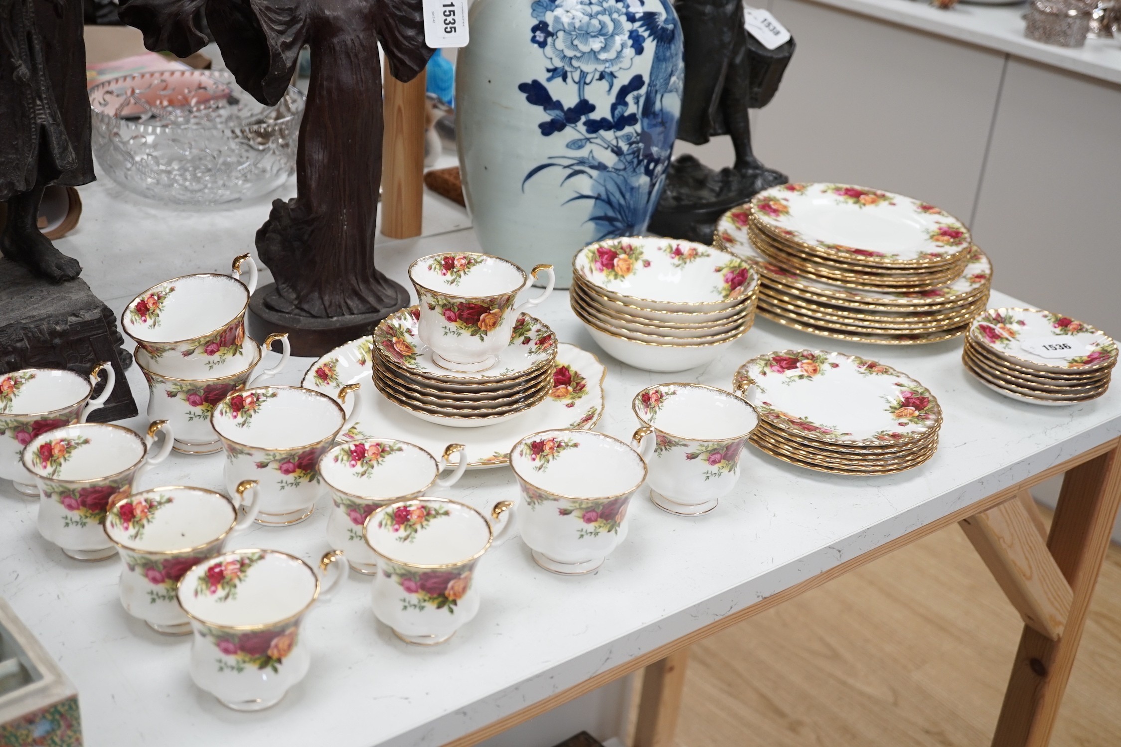 A selection of Royal Albert Old Country Rose six part coffee and tea service